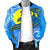 Palau Polynesian Men's Bomber Jacket - Palau Flag with Polynesian Tattoo - Polynesian Pride