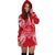 Palau Polynesian Hoodie Dress Map Red White - Polynesian Pride