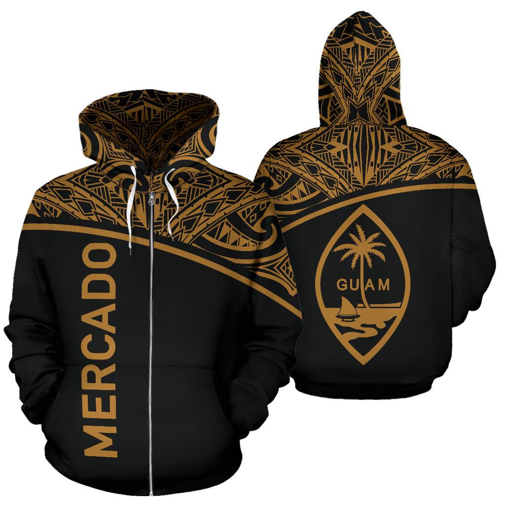 MERCADO All Over Zip up Hoodie PP1406 Unisex Gold - Polynesian Pride