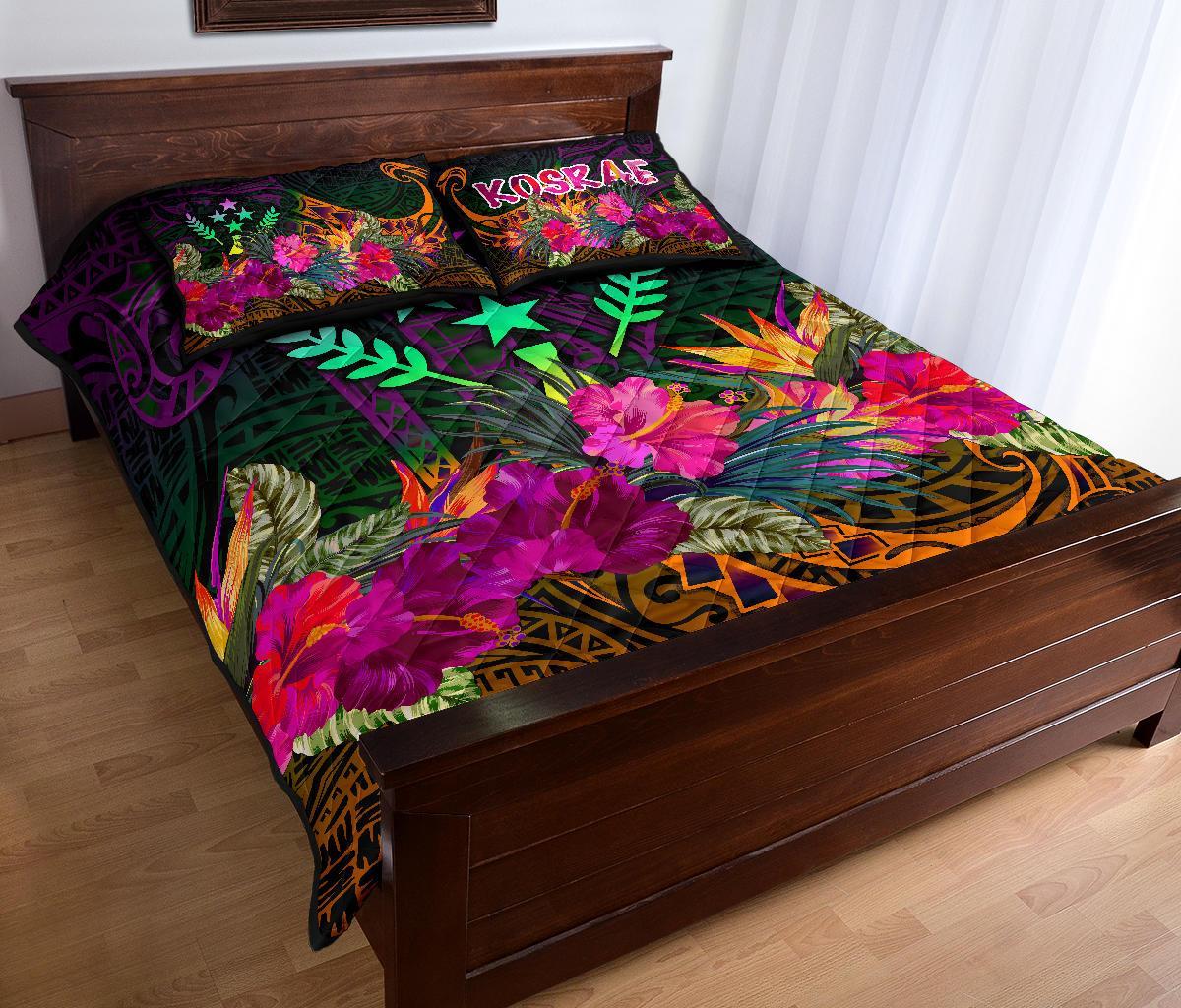 Kosrae Quilt Bed Set - Summer Hibiscus - Polynesian Pride