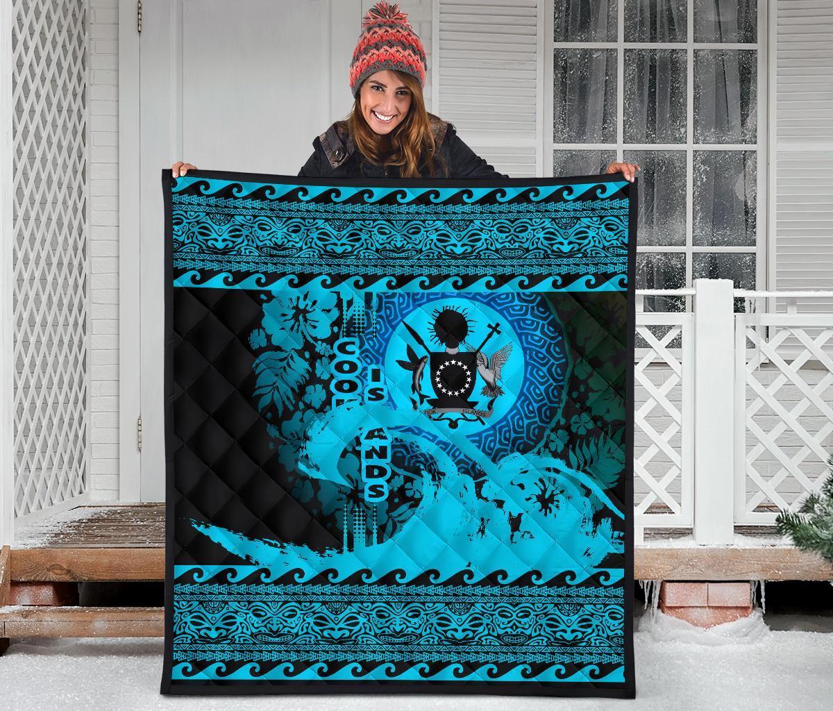 Cook Island Quilt Wave Navy Design - Polynesian Pride