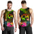 Tonga Polynesian Personalised Men's Tank Top - Hibiscus and Banana Leaves - Polynesian Pride