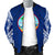 Guam Polynesian Men's Bomber Jacket - Pattern With Seal Blue Version - Polynesian Pride