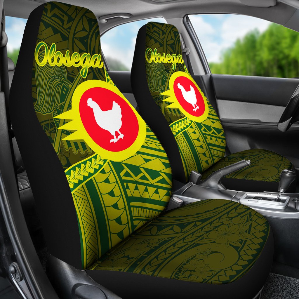 American SamoaAmerican Samoa Car Seat Covers - Manu'a Olosega Polynesian Patterns Universal Fit Black - Polynesian Pride