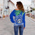 Northern Mariana Islands Rugby Off Shoulder Sweater Coconut Leaves - CNMI - Polynesian Pride