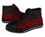 Chuuk State High Top Shoes - Red Color Symmetry Style - Polynesian Pride