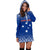 Samoa Custom Personalised Women's Hoodie Dress - Polynesian Fog Blue - Polynesian Pride