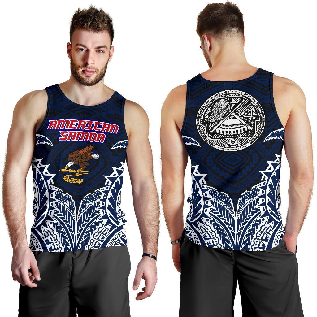 American Samoa Premium Tank Top A7 Blue - Polynesian Pride