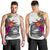 American Samoa Men's Tank Top Hibiscus Polynesian White Pattern White - Polynesian Pride