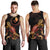 Yap Men Tank Top - Turtle With Blooming Hibiscus Gold - Polynesian Pride