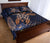 Hawaii Kakau Polynesian Turtle Map Quilt Bed Set - Indigo - Polynesian Pride