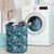 Hawaii Tropical Monstera Leaf Blue Hawaii Laundry Basket AH - Polynesian Pride