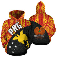 Papua New Guinea Polynesian Hoodie Rugby Unisex Black - Polynesian Pride