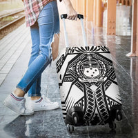 Samoa Polynesian Luggage Covers - Samoa White Seal with Polynesian Tattoo - Polynesian Pride