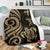 Fiji Polynesian Premium Blanket - Gold Tentacle Turtle - Polynesian Pride