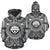 Federated States of Micronesia ll Over Hoodie Federated States of Micronesia Coat of rms Polynesian White Black - Polynesian Pride