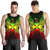 Wallis And Futuna Polynesian Men Tank Top Map Reggae - Polynesian Pride