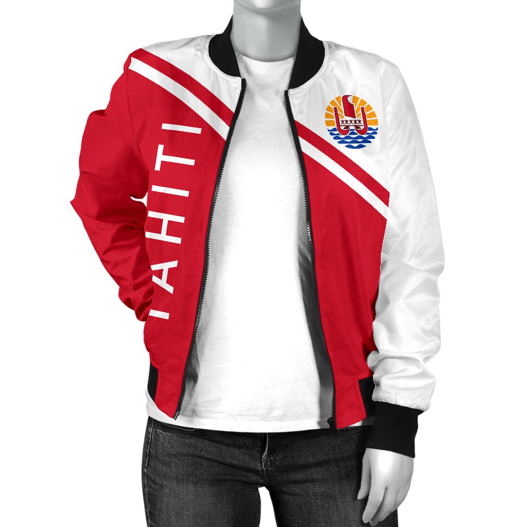 Tahiti Women's Bomber Jacket - Curve Version - Polynesian Pride