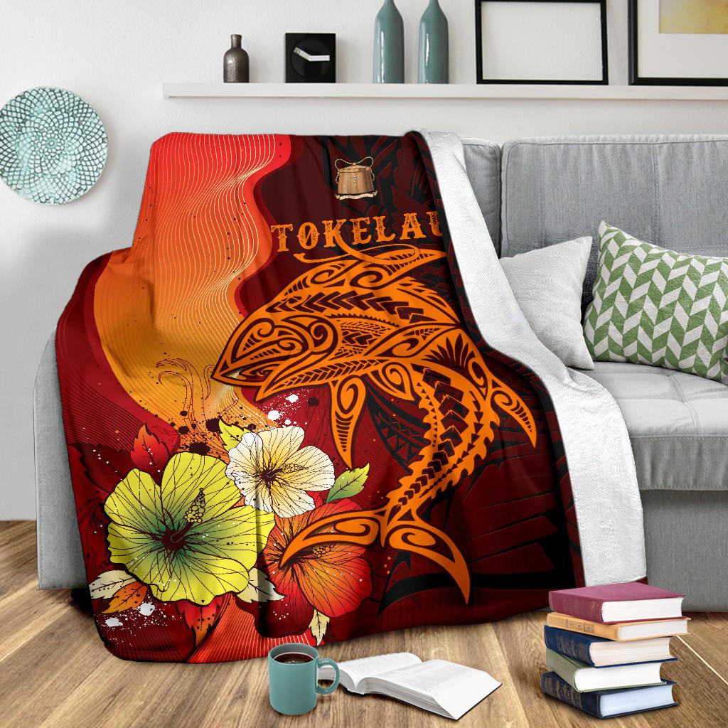Tokelau Premium Blankets - Tribal Tuna Fish - Polynesian Pride