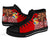 Tonga High Top Shoes - Polynesian Palm Tree Flag - Polynesian Pride