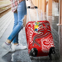 Tonga Luggage Cover - Red Shark Polynesian Tattoo - Polynesian Pride