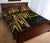 Tahiti Personalised Quilt Bed Set - Tahiti Seal In Heartbeat Patterns Style (Gold) - Polynesian Pride