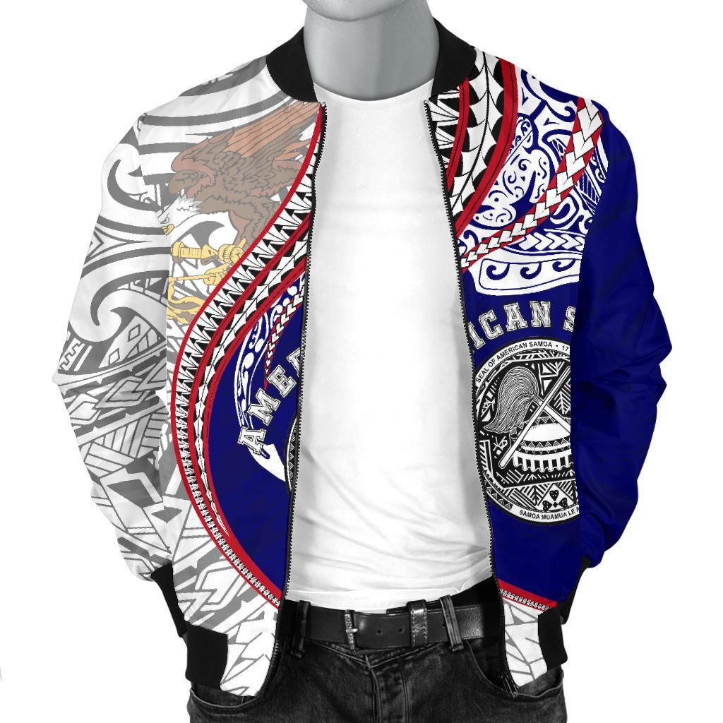 American Samoa Men's Bomber Jacket Kanaloa Tatau Gen AS - Polynesian Pride