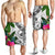 Marshall Islands Men's Short White - Turtle Plumeria Banana Leaf - Polynesian Pride