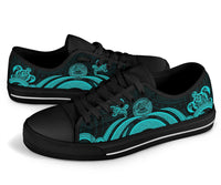 American Samoa Low Top Shoes - Turquoise Tentacle Turtle - Polynesian Pride