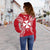 Wallis And Futuna Polynesian Shoulder Sweater Map Red White - Polynesian Pride