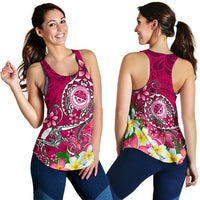 FSM Women's Racerback Tank - Turtle Plumeria (PINK) - Polynesian Pride
