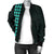 Hawaii Kakau Polynesian Hammerhead Shark Women's Bomber Jacket - Turquoise - Polynesian Pride