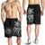 American Samoa Polynesian Shorts (Men) - Polynesian Turtle (Silver) - Polynesian Pride