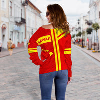 Kanaka Polynesian Mauna Kea Women's Off Shoulder Sweater - Morale Style - Polynesian Pride