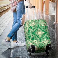 Polynesian Plumeria Mix Green Luggage Covers - Polynesian Pride