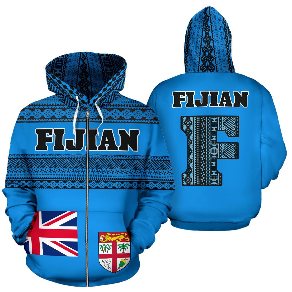 Fijian All Over Zip up Hoodie Tapa Pattern - Polynesian Pride