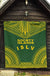 Society Islands Premium Quilt - Society Islands Flag Polynesian Chief Green Version - Polynesian Pride