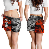 Guam Polynesian Personalised Women's Shorts - Vintage Polynesian - Polynesian Pride