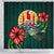 Tahiti Polynesian Shower Curtain - Green Turtle Hibiscus - Polynesian Pride