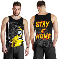 Hawaii Stay At Home King Men's Tank Top Black - Polynesian Pride