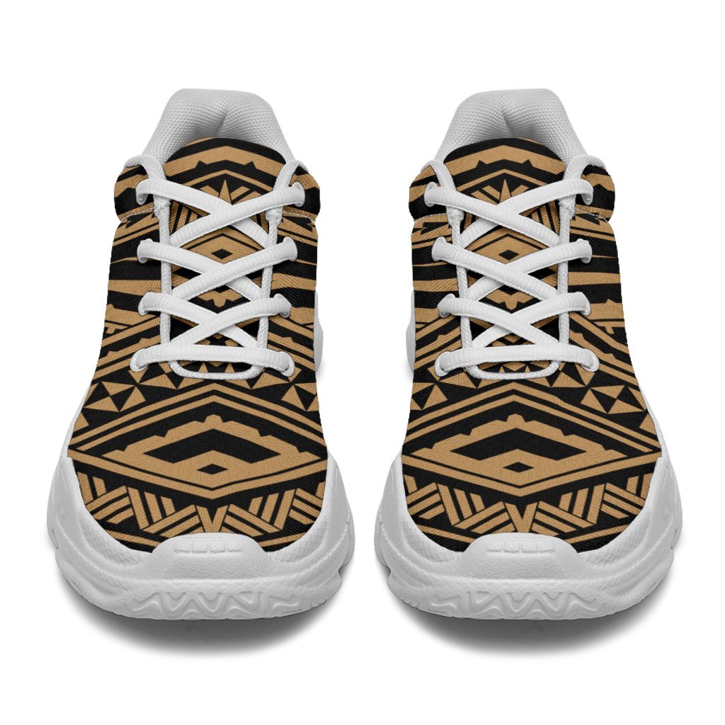 Polynesian Tatau Gold Chunky Sneakers - Polynesian Pride