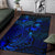 Vanuatu Area Rugs Turtle Hibiscus Blue - Polynesian Pride