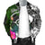 Yap Men Bomber Jacket - Turtle Plumeria Banana Leaf - Polynesian Pride