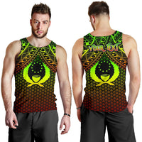 Polynesian Pohnpei Personalised Men's Tank Top - Reggae Vintage Polynesian Patterns - Polynesian Pride