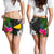 Tokelau Women Shorts - Turtle Plumeria Banana Leaf - Polynesian Pride