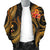 Chuuk Micronesian Men Bomber Jacket - Gold Plumeria - Polynesian Pride