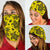 Polynesian Turtle Palm And Sea Pebbles Yellow Bandana 3 - Pack - Polynesian Pride