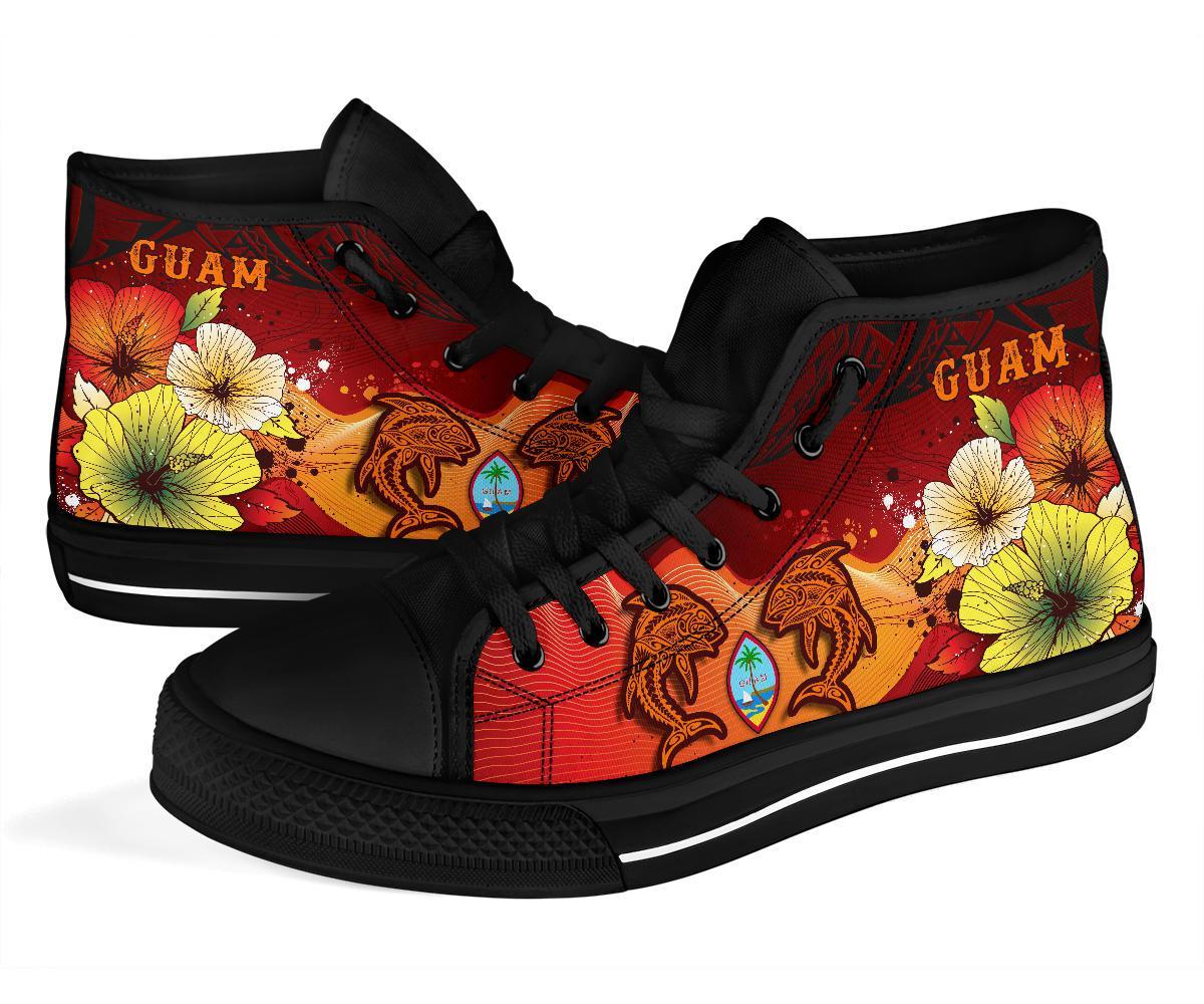 Guam High Top Shoes - Tribal Tuna Fish - Polynesian Pride