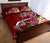 Tahiti Custom Personalised Quilt Bed Set - Turtle Plumeria (Red) - Polynesian Pride