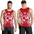 Tonga Polynesian Men Tank Top Map Red White - Polynesian Pride